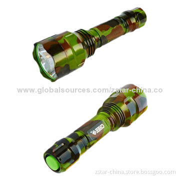 Maximum 350lm Cree Q5 LED Flashlights with Aluminum Cup in Camouflage